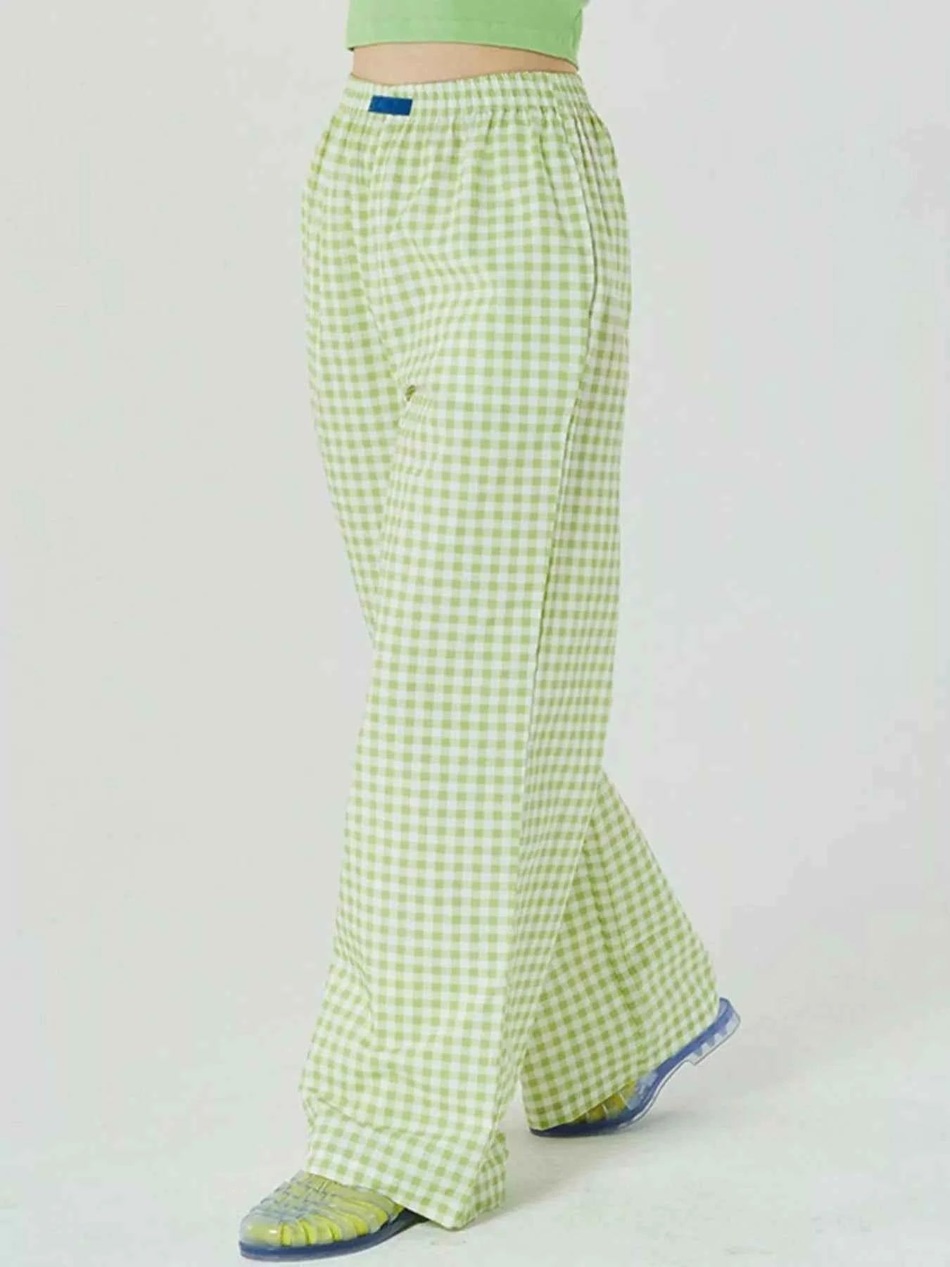 Elastic Waist Wide Leg Pants