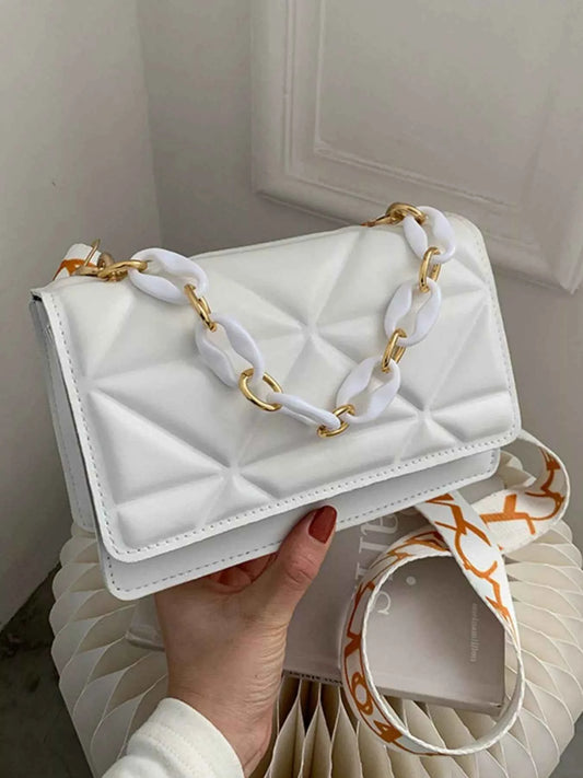 Quilted Adjustable Strap Crossbody Bag