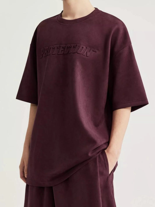 Men's Round Neck Short Sleeve Top and Shorts Set