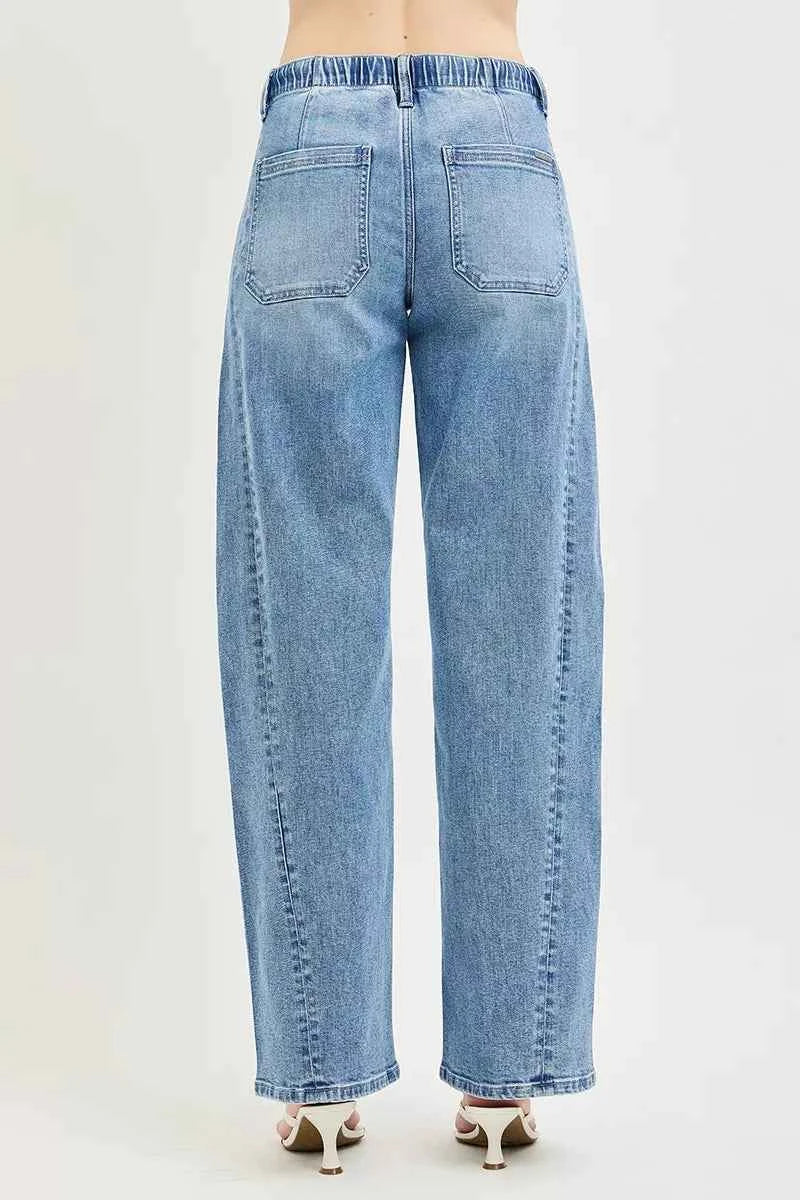 RISEN Relaxed Fit Drawstring Waist Jeans