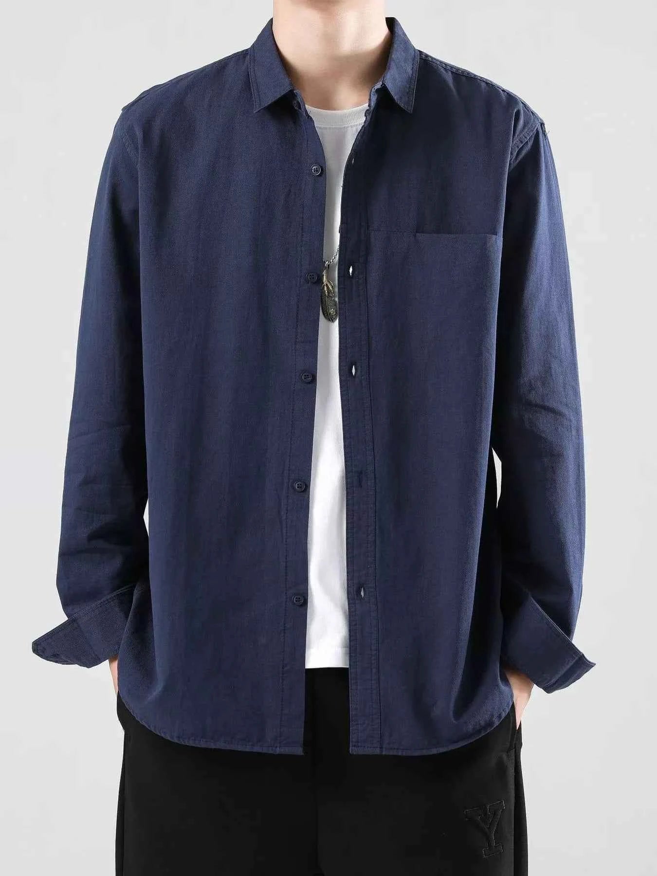 Men's Full Size Button-Up Casual Shirt Plus Size