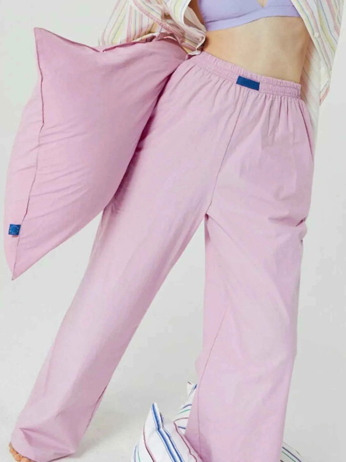 Elastic Waist Wide Leg Pants