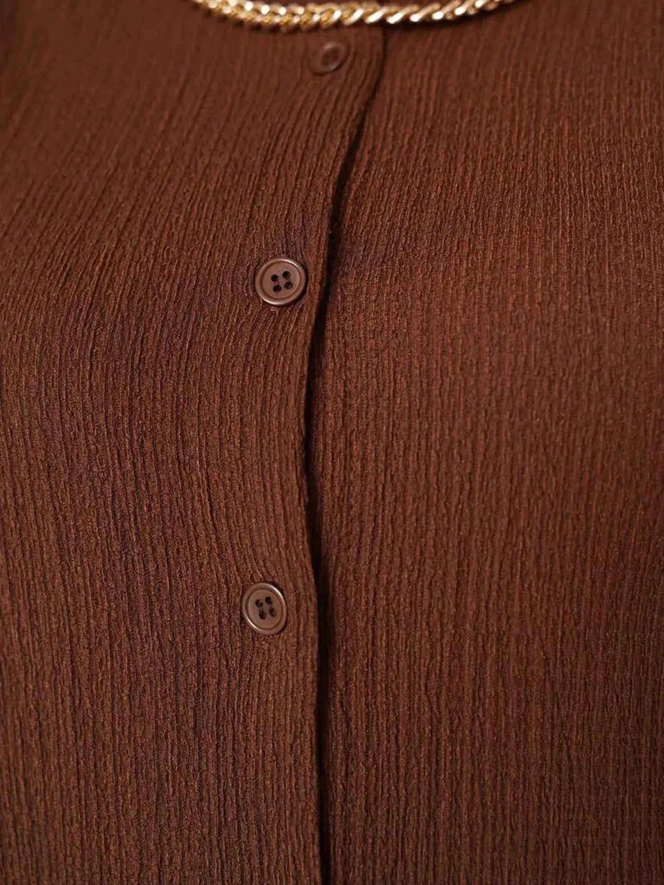 Button Up Long Sleeve Shirt and Pants Set