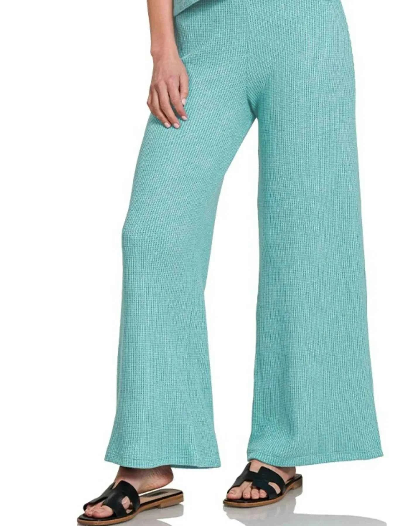 Zenana Sweater Boxy Top & Long Pants Set