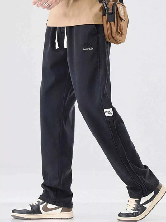 Men's Plus Size Casual Drawstring Loose Fit Pants