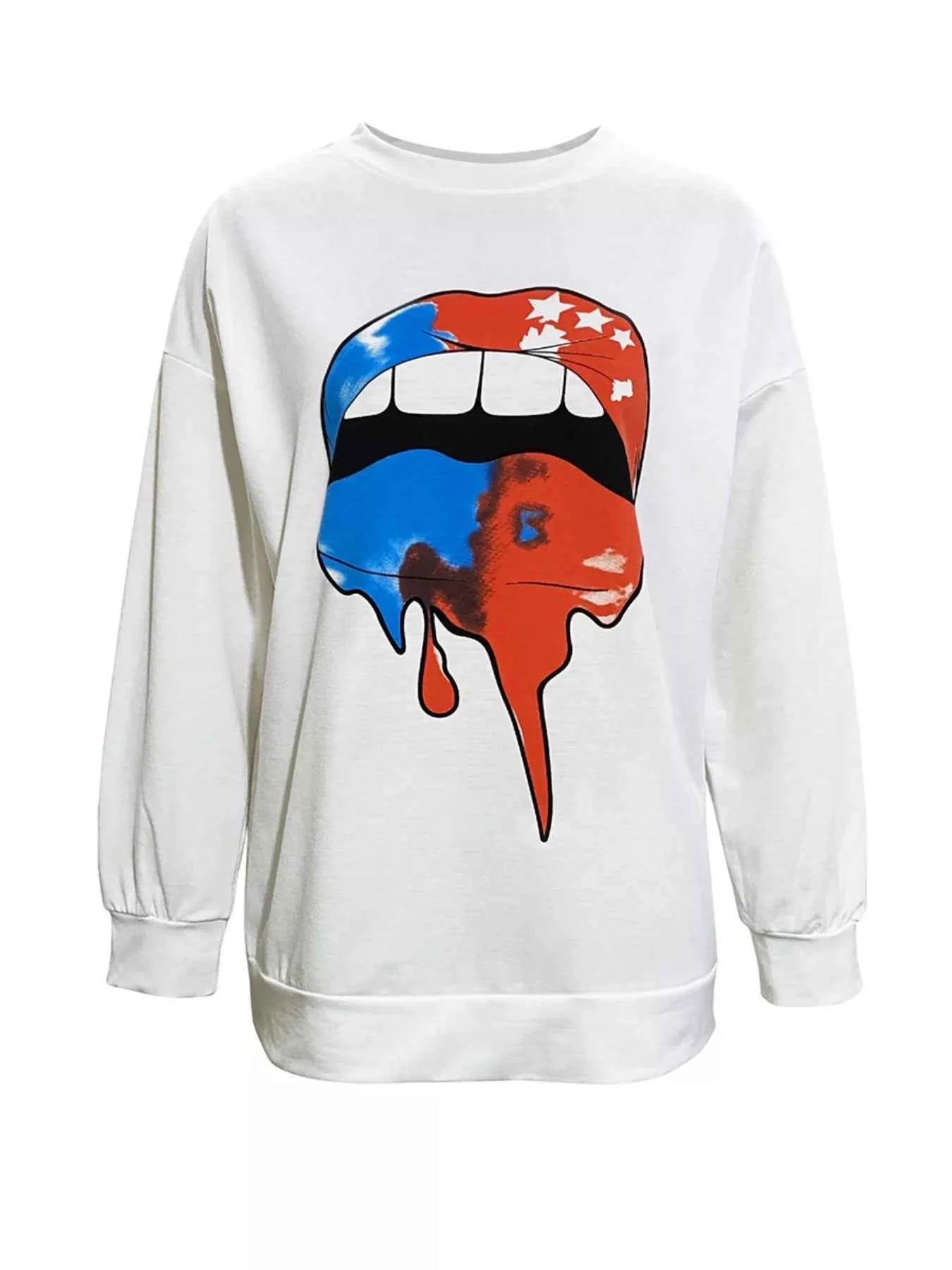 Graphic Round Neck Dropped Shoulder T-Shirt