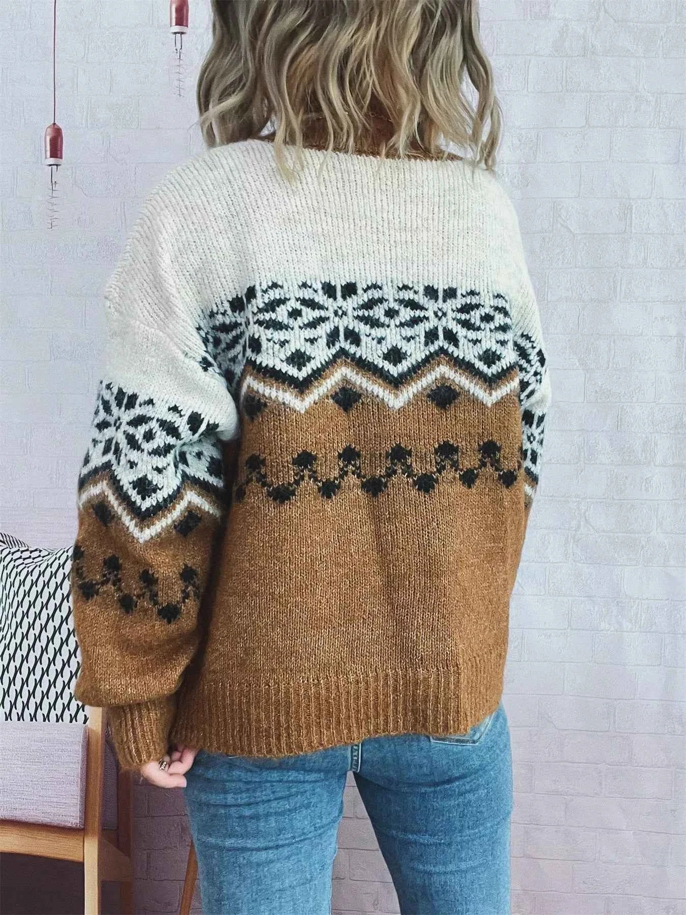 Christmas Button Up Drop Shoulder Cardigan