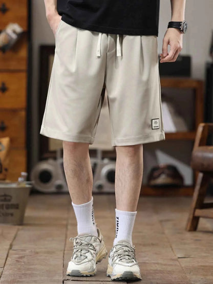 Men's Plus Size Casual Loose-Fit Drawstring Shorts