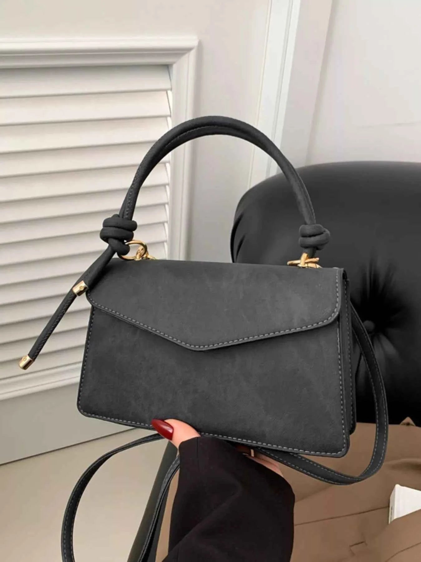 Flap Crossbody Bag with Top Handle