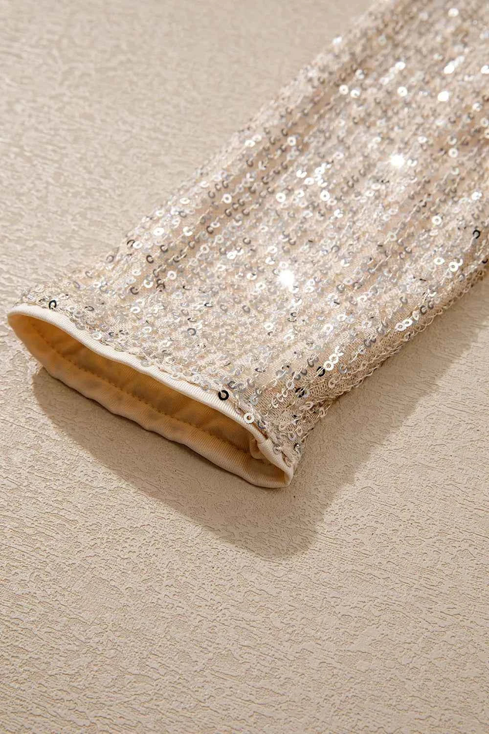 Sparkling Sequin Long Sleeve Bodysuit