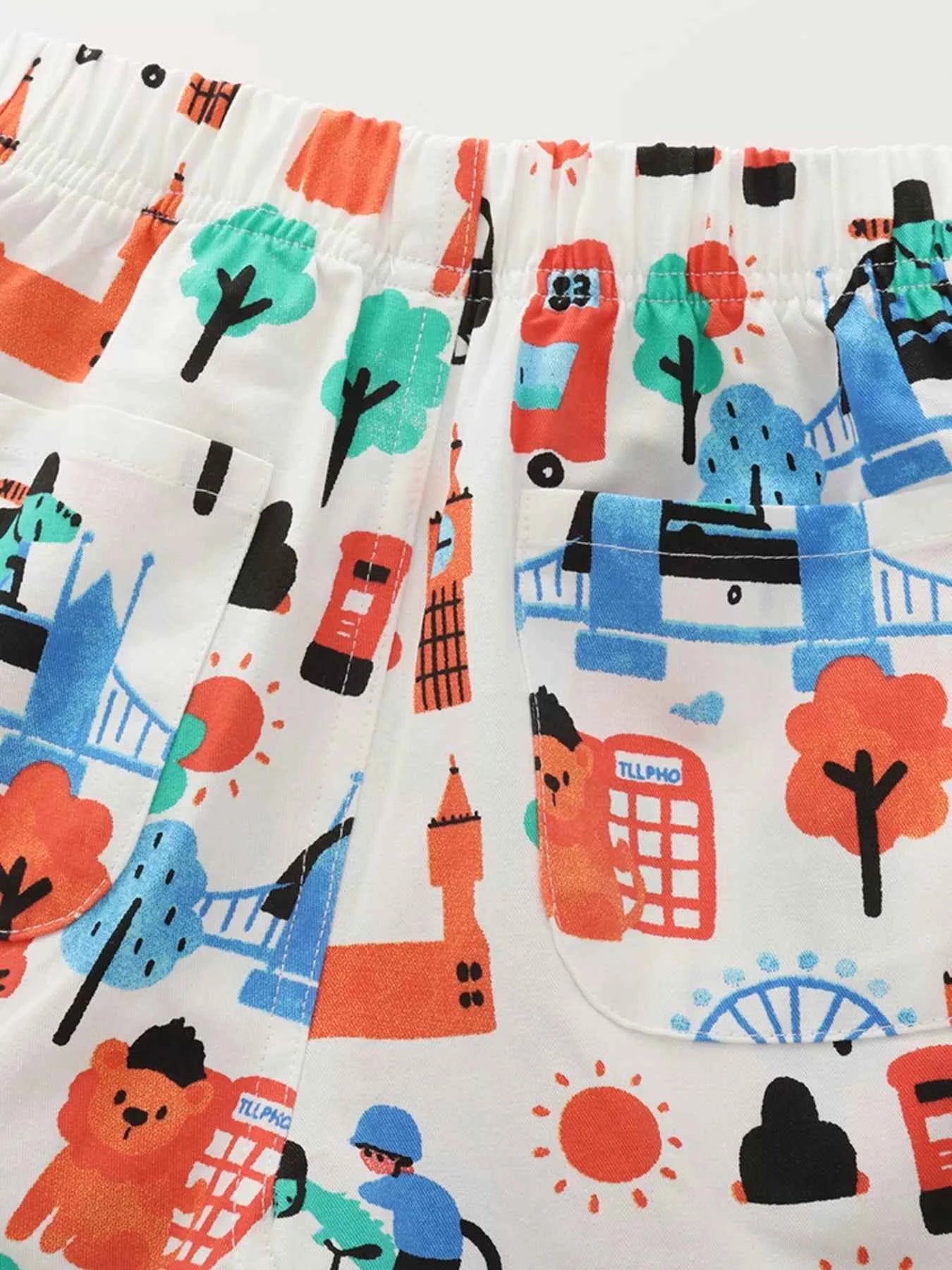 Children’s Printed Shorts with Pockets
