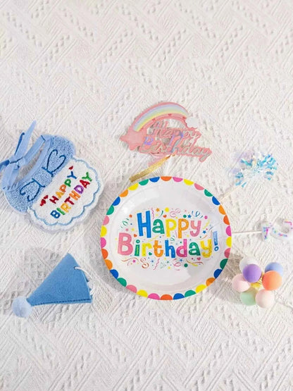 7 Piece Pet Birthday Hat & Scarf Set