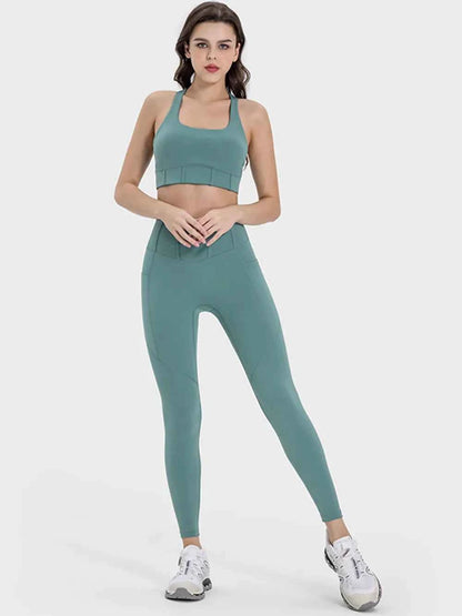 Millennia Square Neck Wide Strap Active Tank