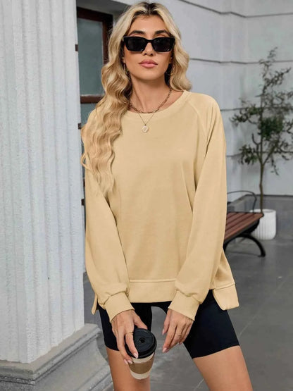 Round Neck Long Sleeve Sweatshirt