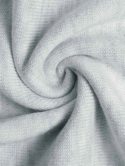 Striped Trim Tie Waist Sweater Dress