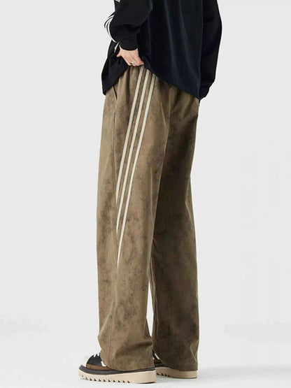 Men's Full Size Tie-Dye Wide-Leg Casual Pants Plus Size