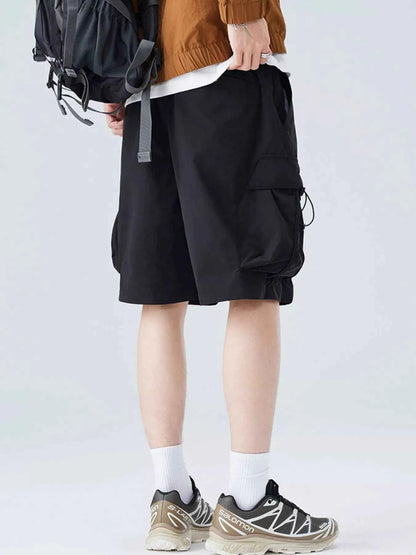 Men's Plus Size Cargo Shorts with Drawstring