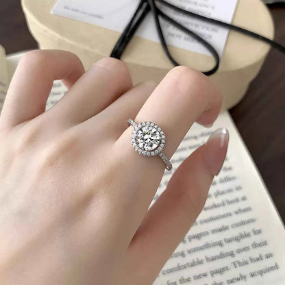 1 Carat Moissanite 925 Sterling Silver Ring