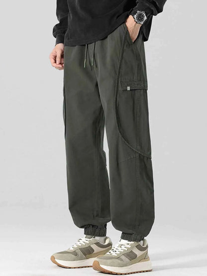 Men's Full Size Drawstring Loose Fit Joggers Plus Size