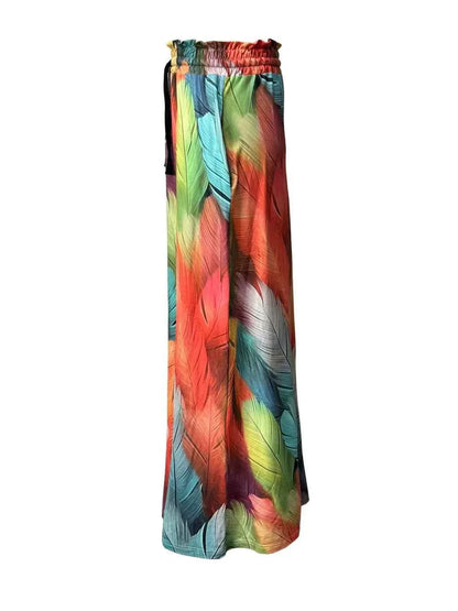 Printed Maxi Skirt with Pockets