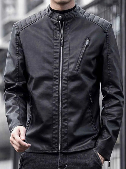 Men's Plus Size Zip Up Long Sleeve Jacket