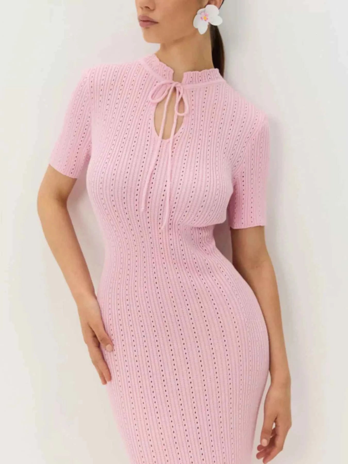 Short Sleeve Knitted Mermaid Dress