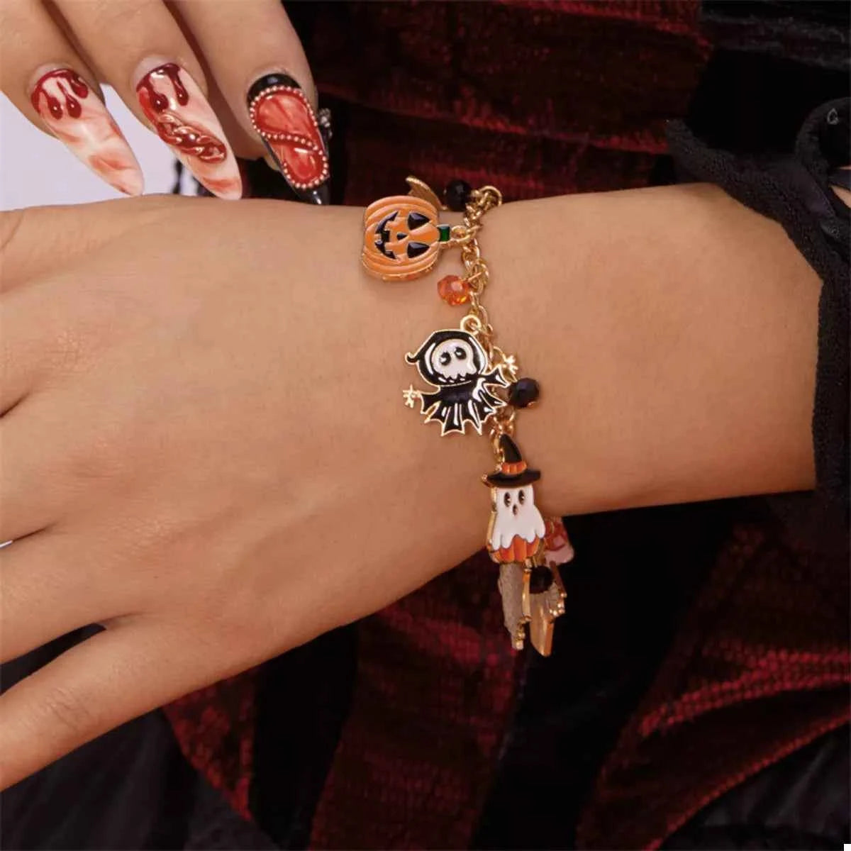 18K Gold-Plated Halloween Charm Bracelet