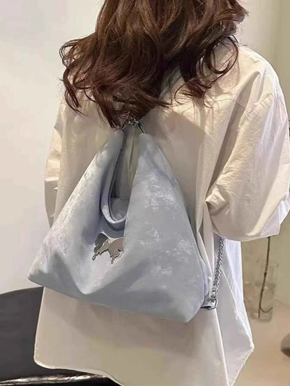 Butterfly Decor Convertible Shoulder Bag