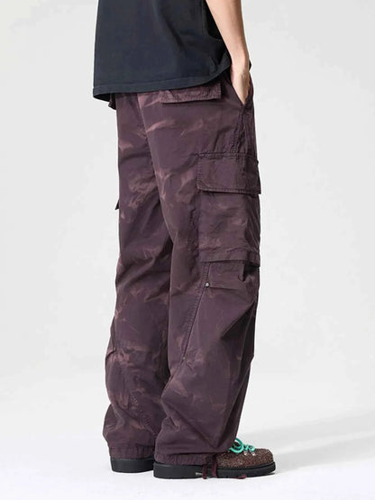 Men's Full Size Wide Leg Cargo Pants Plus Size