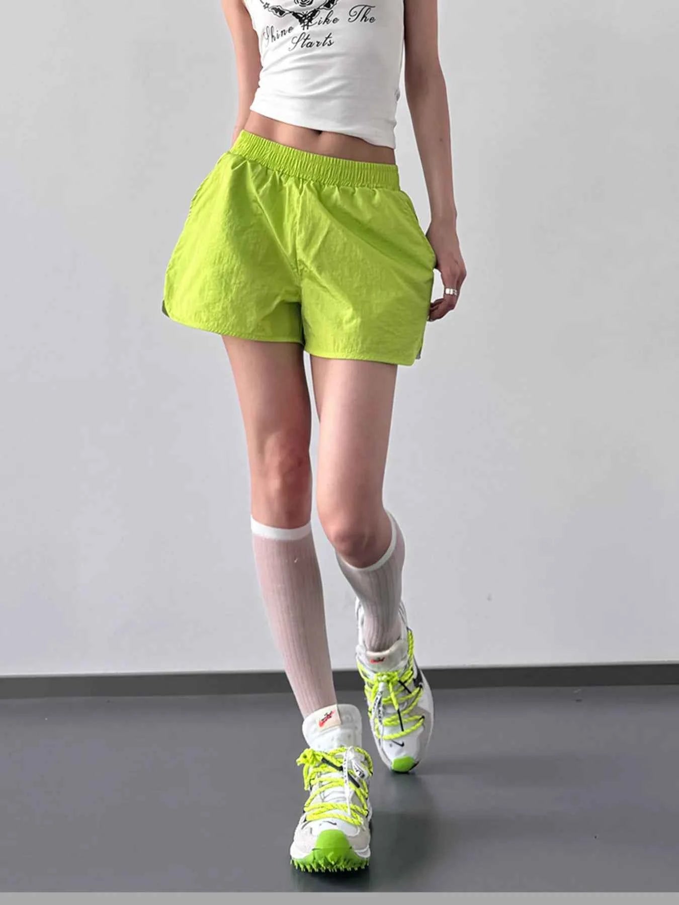 Elastic Waist Active Shorts