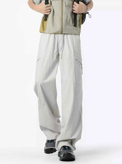 Men's Full Size Drawstring Wide Leg Pants Plus Size