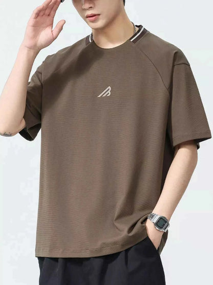 Men's Plus Size Round Neck Short Sleeve T-Shirt
