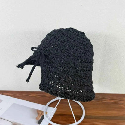 Crochet Bucket Hat with Drawstring