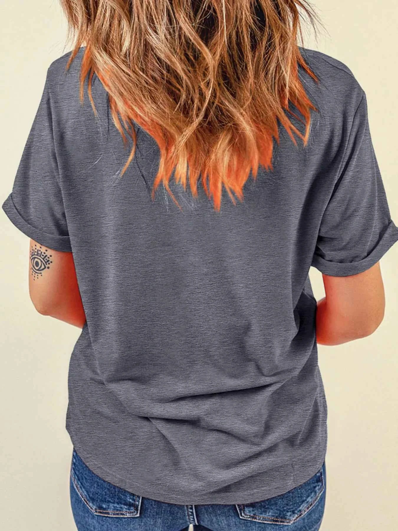 Halloween Ghost Round Neck Casual Tee