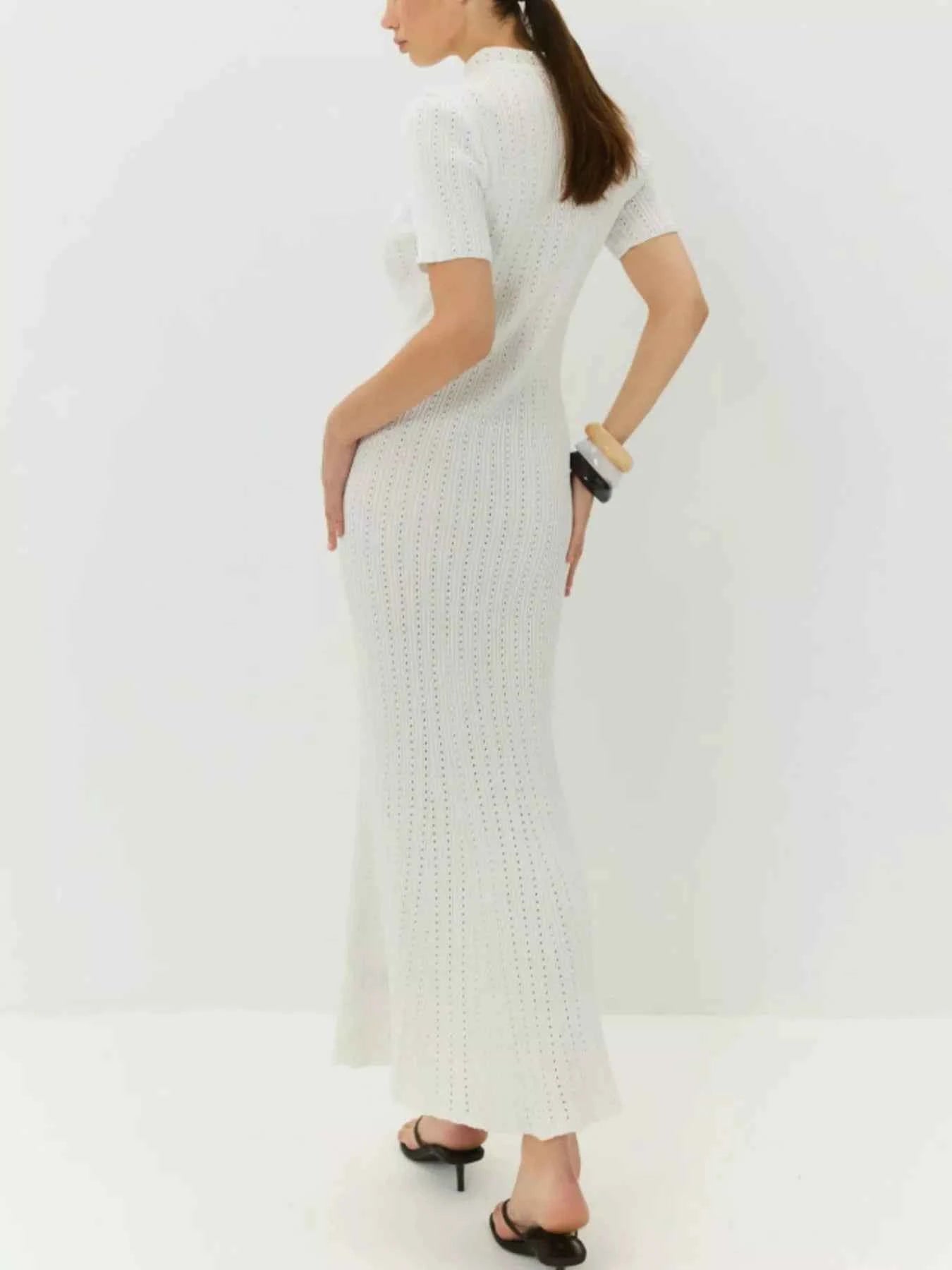 Short Sleeve Knitted Mermaid Dress