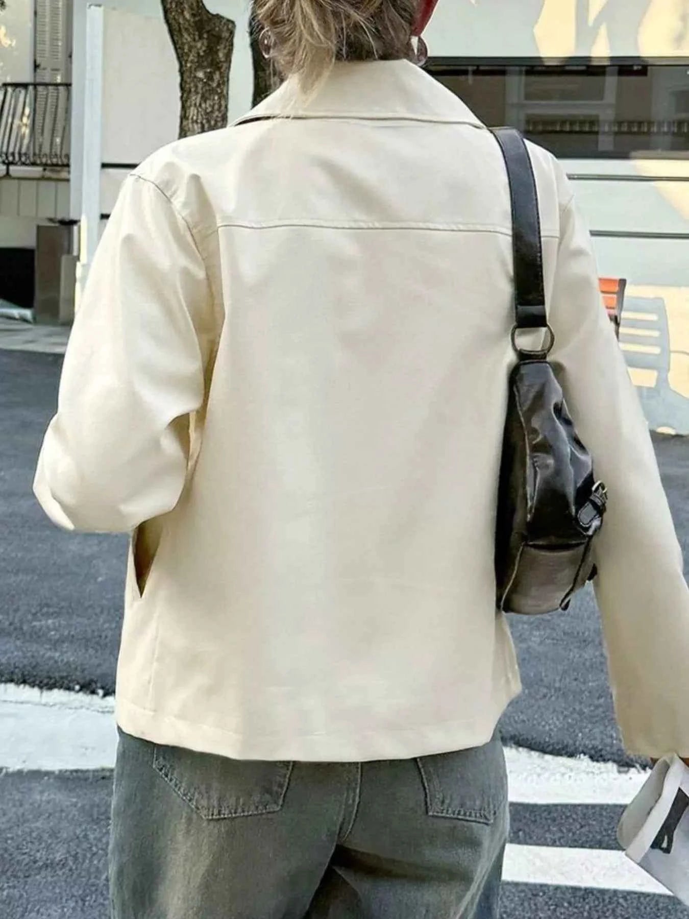 Zip Up Leather Jacket