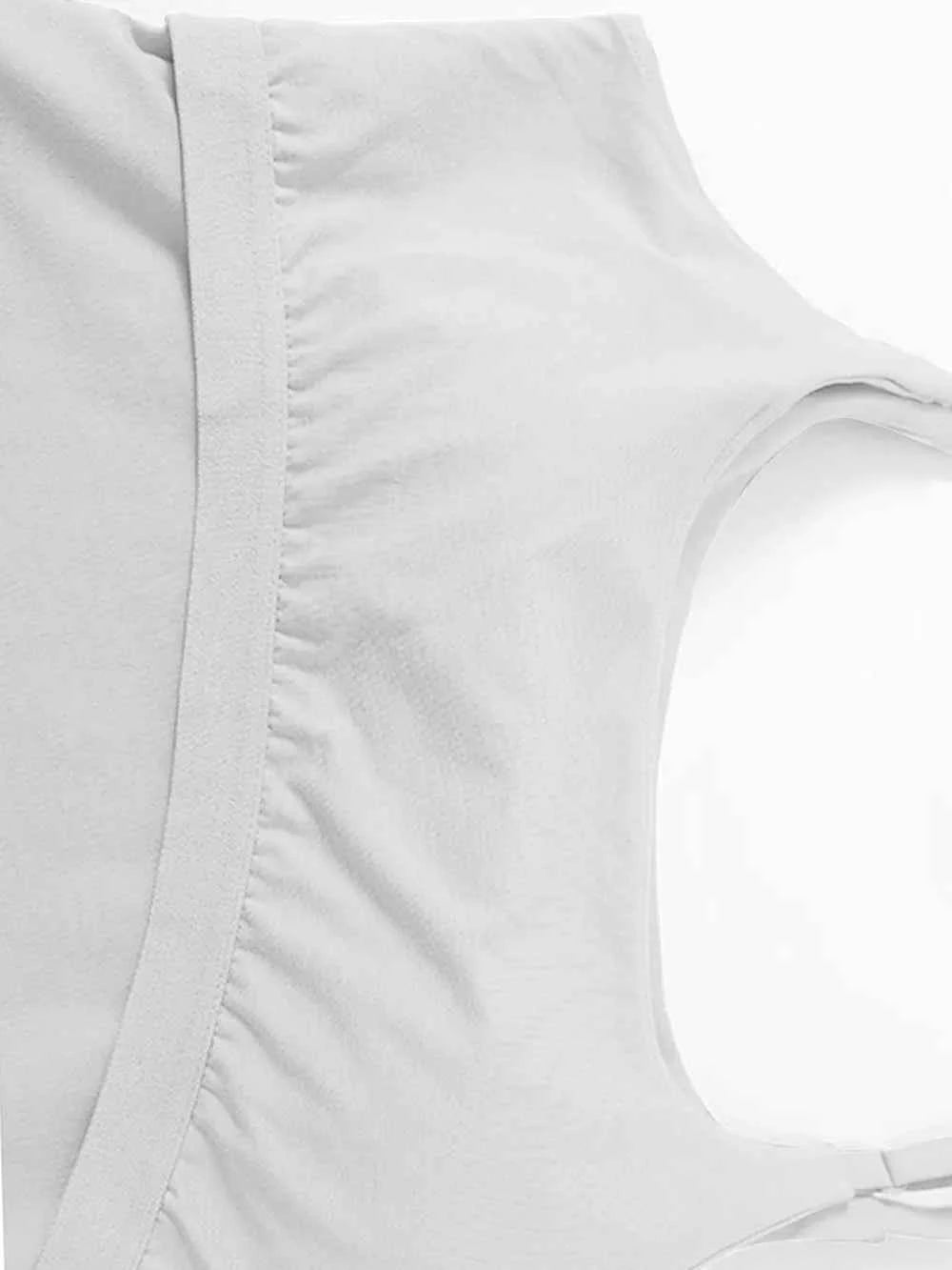 Scoop Neck Cropped Cami with Chest Pads