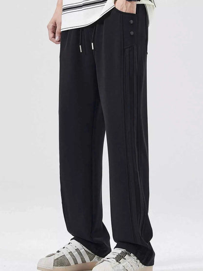 Men's Full Size Drawstring Wide Leg Casual Pants Plus Size