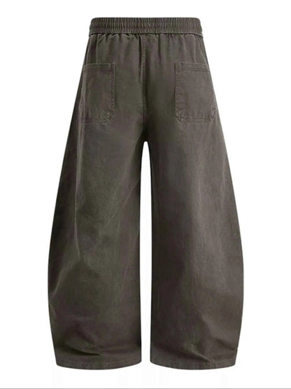 Men's Plus Size Wide-Leg Cargo Pants