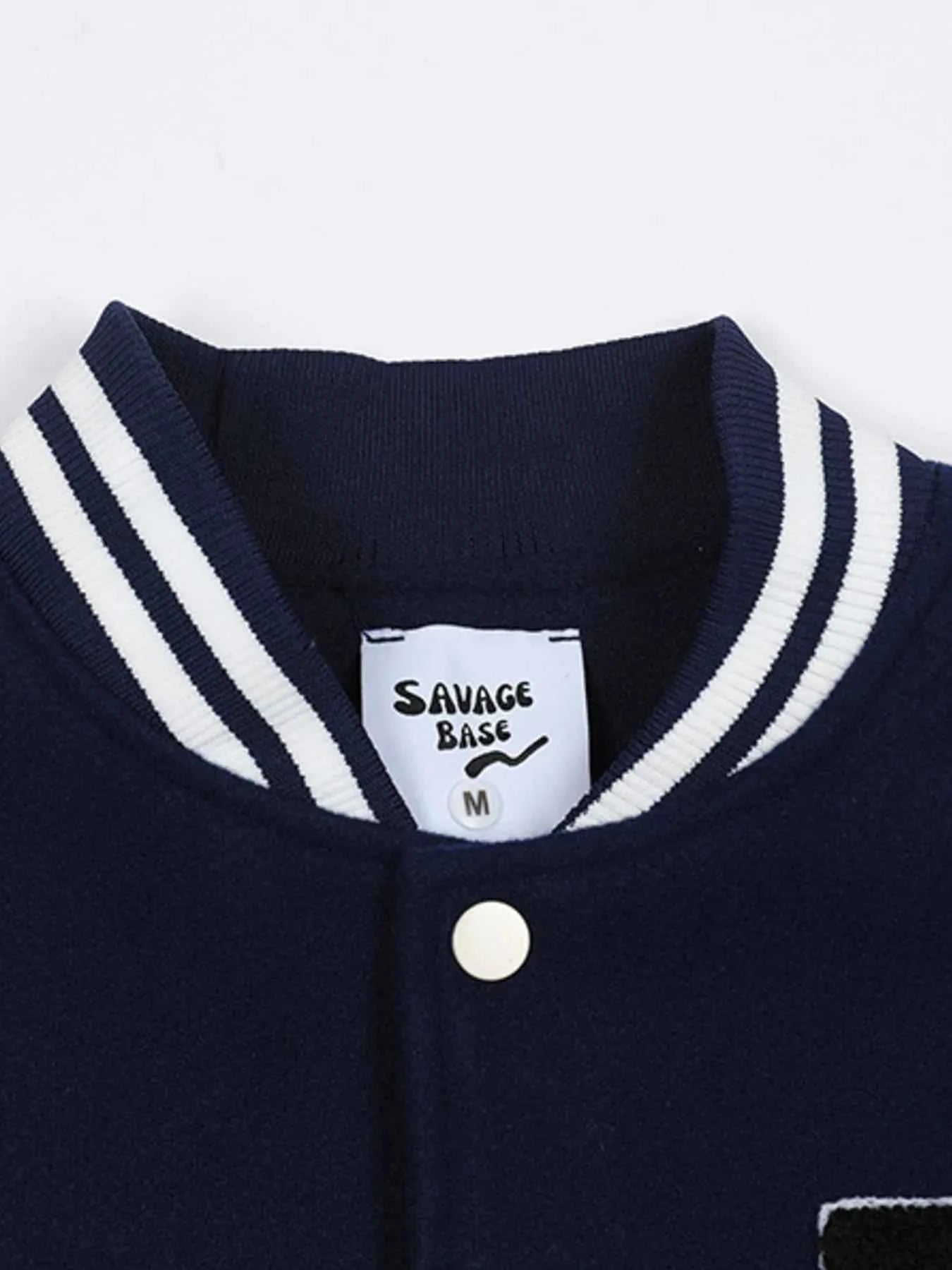 Men's Baseball Bomber Jacket with Patches
