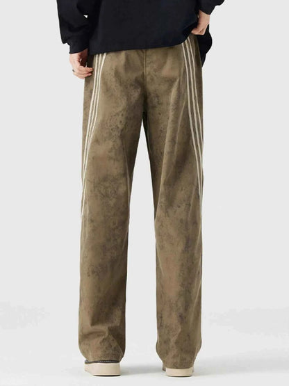 Men's Full Size Tie-Dye Wide-Leg Casual Pants Plus Size