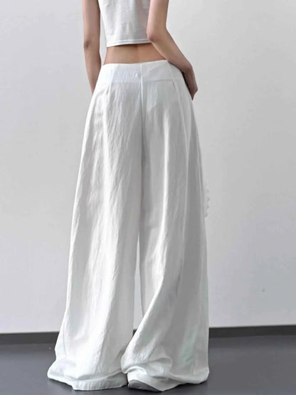 Lace Detail Wide Leg Pants