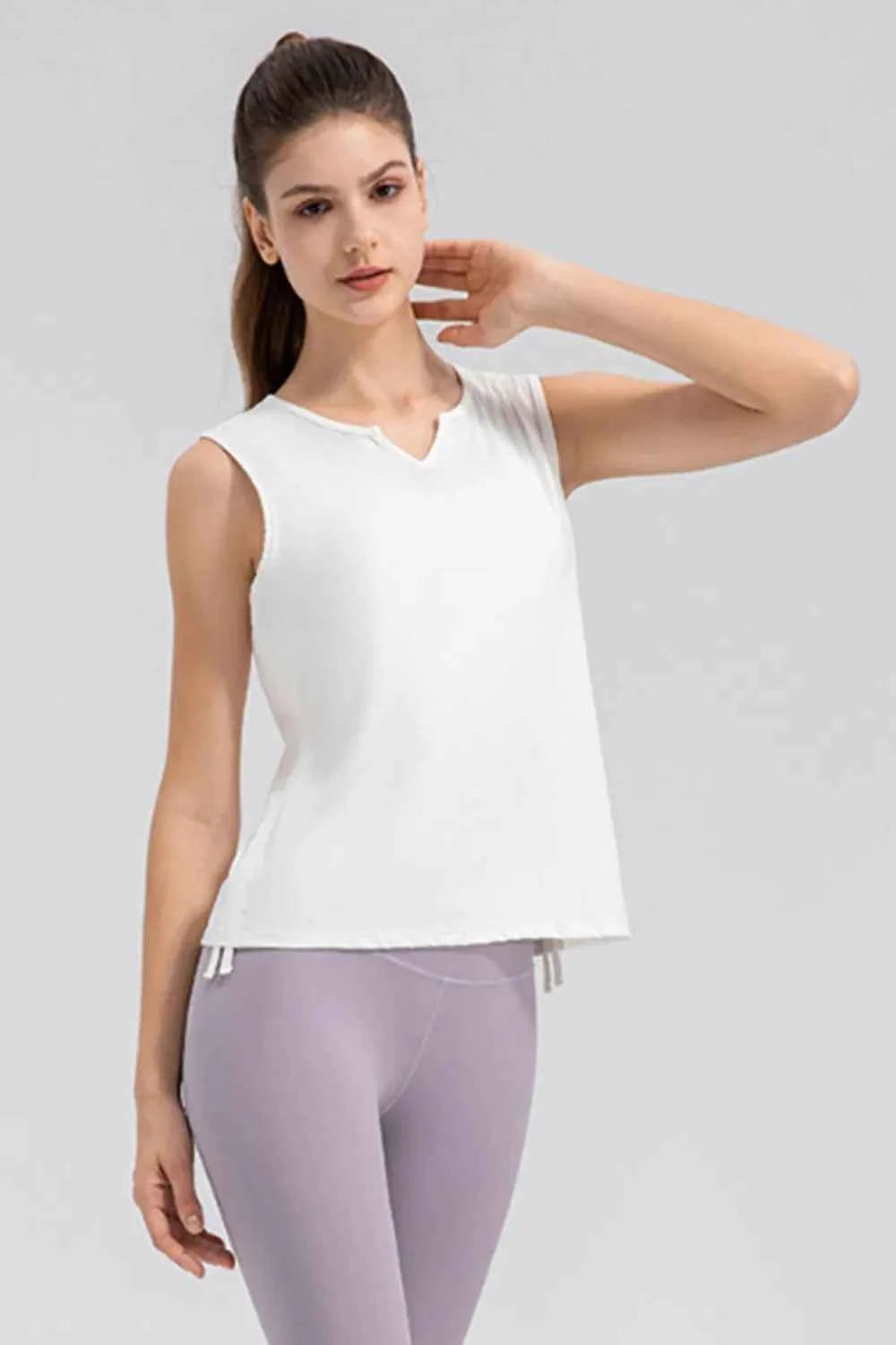 Notched Wide Strap Active Tank