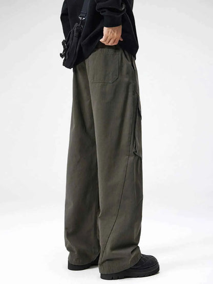 Men's Plus Size Cargo Utility Pants with Multiple Pockets