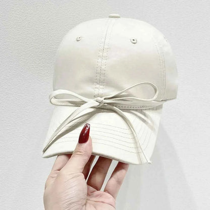 Bow Solid Color Baseball Cap