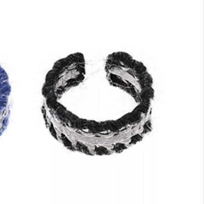 Brass Yarn-Wrapped Open Ring