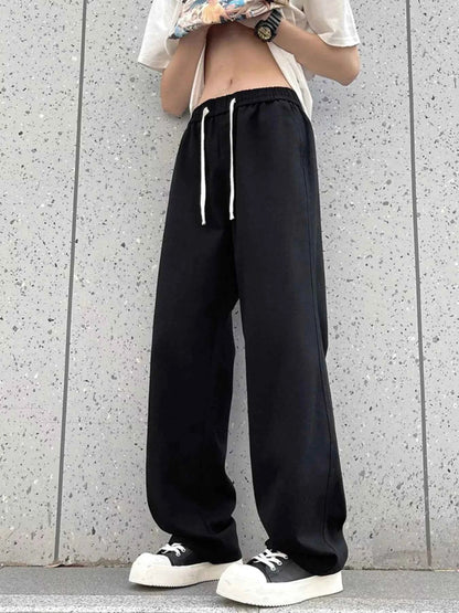 Men's Full Size Drawstring Wide Leg Pants Plus Size