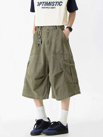 Men's Full Size Loose Fit Cargo Shorts Plus Size