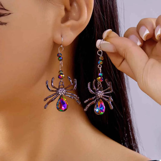 Halloween Spider Dangle Earrings