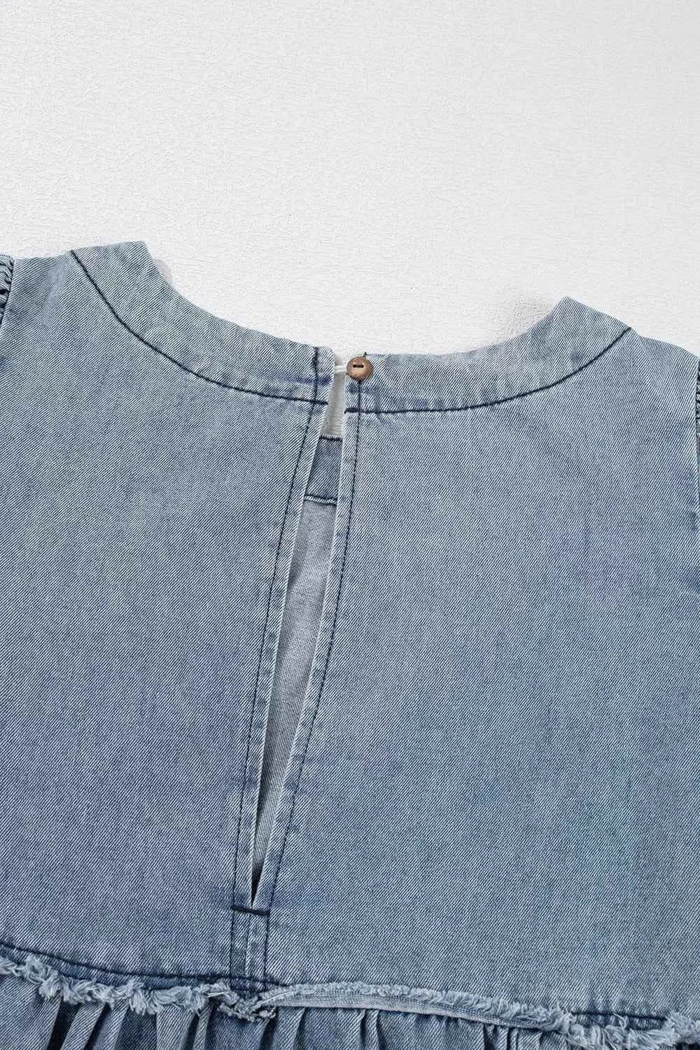 Vintage Wash Denim Dress with Pockets